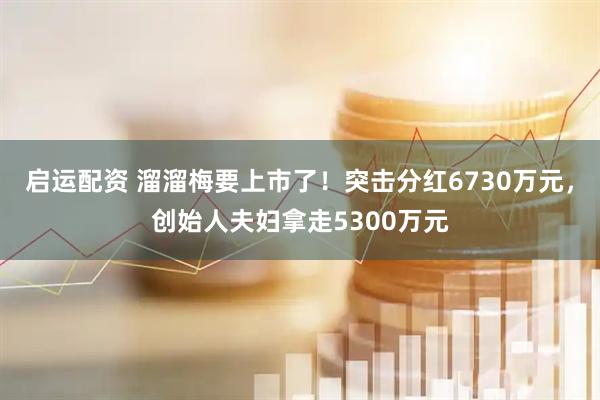 启运配资 溜溜梅要上市了！突击分红6730万元，创始人夫妇拿走5300万元